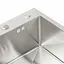 Кухонная мойка нержавейка 45x45 Platinum Handmade (сифон круглый 3,0/0,8), Нержавеющая сталь - миниатюра 3