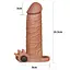 Насадка на пеніс Lovetoy Pleasure X-Tender Add 2" 16.5 см (коричневий) - мініатюра 3