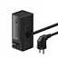 Зарядное устройство для Baseus PowerCombo Digital PowerStrip 65W удлинитель с кабелем черный - миниатюра 4