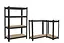 Стелаж металевий 150x70x30 4 полиці (чорний) - мініатюра 3