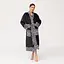 Кімоно жіноче з плюшевого велюру Kimono Black and White Zebra 18369 2XL - мініатюра 4