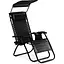 Шезлонг лежак Outtec Zero Graviti Sun розкладний з дашком чорний - мініатюра 2