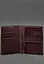 Шкіряна обкладинка-органайзер для документів 6.1 бордовий краст - мініатюра 3