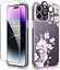 GVIEWIN Призначений для iPhone 14 Pro Max Чохол, Захисна плівка для екрану + Захисна плівка для камери Квітковий ударостійкий - мініатюра 1