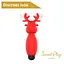 Вибратор для клитора Erospace Sweet Play Mini Reindeer Vibrator A10 8.8 см красный - миниатюра 7