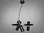 Високоефективна люстра підвісна в стилі Loft на 6 ламп, чорний+хром - мініатюра 3
