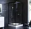 Душевая кабина Am.Pm Gem Square Slide 90x90 см без поддона black W90UG-403-090BT, прозрачная, черная - миниатюра 2