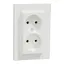 Розетка Schneider Electric ASFORA без заземлення подвійна біла (EPH9700121) - мініатюра 2