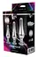 Анальна пробка Gleaming Love Pleasure Plug Set 3 шт. (сріблястий) - мініатюра 4