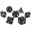 Набір кубиків Glitter 7 Dice Set - Black , 7 шт. (g7dglit10) - мініатюра 1