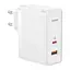 Адаптер мережевий Baseus Type-C to Typc-C cable GaN5 Pro Fast Charger 1USB і 1Type-C 100W білий - мініатюра 2