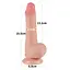 Фалоімітатор Sliding-Skin Dual Layer Dong 7.5'' 19.5 см тілесний - мініатюра 6