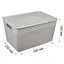Кошик з кришкою Stars Plast бежевий 12 л (94256/беж) - мініатюра 2