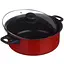 Кастрюля-фритюрница SCF 26 см 2.0 л антипригарное покрытие со стеклянной крышкой Красный - миниатюра 3
