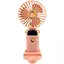 Детский портативный USB-вентилятор Mini Fan с подставкой для телефона пудровый (677-58A) - миниатюра 1