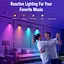 Настінна LED лампа RGB Intelligent wall lamp 4 pcs with Bluetooth European plug with app Black - мініатюра 2