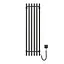 Электрический полотенцесушитель Navin Levante 330x1200 Sensor правая, черный муар 10-012033-4860, Черный матовый, Правое, Электронный - миниатюра 2