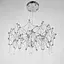 Дизайнерська невагома срібна люстра із кришталем Ø 65 см | Арт. MJ 203-600 CH | Line F - мініатюра 9