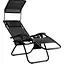 Шезлонг лежак Outtec Zero Graviti Sun розкладний з дашком чорний - мініатюра 6