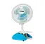 Настольный лопастный вентилятор от сети Rotex RAT06-E с прищепкой 2 скорости диаметр 15см 25Вт Белый / Голубой - миниатюра 3