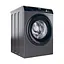 Стиральная машина Haier фронтальная 9 кг 1400 A+++ 60 см дисплей пара инвертор люк черный прямой привод серебристый - миниатюра 3