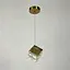 Латунный светильник с подвесным хрустальным кубом 10х10 см | Line F | Арт. A267-100*100 - миниатюра 6