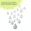 Дзеркальний декор Wall Sticker SW-00002492 акриловий самоклеючий Краплі 20 шт. срібло - мініатюра 2