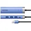 Хаб USB 3.0 -->3xUSB 3.0/RJ45/USB-C Hub Blue Aluminum Alloy 5-in-1 Vention - мініатюра 2