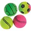 Игрушка для собак TatraPet Dental Fun мягкий резиновый мячик неоновый 9 см в ассортименте - миниатюра 2