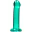 Фалоімітатор RealRock Crystal Clear 6.7" 17 см (зелений) - мініатюра 1