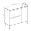 Тумба для підлоги RJ Forma-XO з умивальником Como K32-004-BOX 80 см Білий RJFU013-0180WHSET(RJFU013-0180WH+K32-004-BOX) Білий - мініатюра 2
