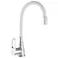 Змішувач для кухні Zerix SOP7 045 з білим гнучким виливом ZX2668 Хром - мініатюра 1
