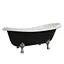 Ванна отдельностоящая глянцевая Amdcon Symphony 167x78 черная из литого камня серебряные ножки SYMFONYA_167_s_BLACK_HL Черный - миниатюра 7