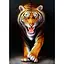 Алмазная мозаика Тигр на черном фоне Strateg JSDF70999 без подрамника 30х40 см - миниатюра 1