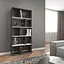 Книжная полка стеллаж Vays D-1 Антрацит-Белый на 10 ячеек ЛДСП 80x30x178 см для дома гостиной офиса - миниатюра 1