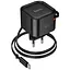 МЗП Hoco C153A Changer With Retractable Cable Type-C PD20W Black - мініатюра 5