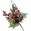 Декоративная ветка хвои 25 см Искусственные материалы для декора и флористики с ягодами Красный - миниатюра 1