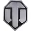 Подушка декоративна лого гри "World of Tanks" WG043334 семикутна, сіро-чорна - мініатюра 1
