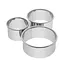 Набір круглих форм для оформлення салатів та висічки тіста для пельменів вареників Ø 9/7.5/6 см (3 шт.), Kitchette Сріблястий 85156 - мініатюра 7