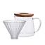 Набор заварки для кофе стеклянный заварник и пуровер 600 мл Прозрачный Yiwu 64486-28 - миниатюра 3