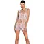 Бодистокинг - мини-платье с бабочками Passion BS090 white One size - миниатюра 1