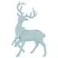 Елочная игрушка MIS LT Олень 8,5х13х3 см голубой - миниатюра 1