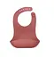 Силиконовый нагрудник слюнявчик 31х22 см, без бисфенола А, Purplish Red - миниатюра 1
