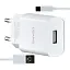 Мережевий зарядний пристрій Usams T21 Charger kit- T18 single USB EU charger + Type-C cable Білий - мініатюра 1