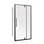 Душова кабіна без піддону Mixxus Premium Bevel SC01-100x80x195-TR Black прозоре скло 6 мм MI6870, Чорний матовий, Універсальна, прозорий - мініатюра 1