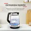 Tefal Электрочайник Glass Kettle 1.7л, стекло, с подсветкой, черно-серебряный - миниатюра 7