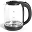 Електрочайник Holmer HKS-2025, чорний, 1500W, 1.8л, скло, дисковий, LED-підсвічування, індикатор рівня води - мініатюра 1
