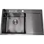 Чорна раковина на кухню Nett NB-7848(R) з правим крилом - мініатюра 7