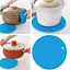 Підставка у вигляді сот кругла силіконова під гаряче килимок для чашки банки 17.5 см, Kitchen Master Блакитний 87523 - мініатюра 2