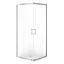Душевая кабина Cersanit Brasco 80x80 см квадратная раздвижная прозрачное стекло без поддона хром S168 -005, прозрачный, хром - миниатюра 1